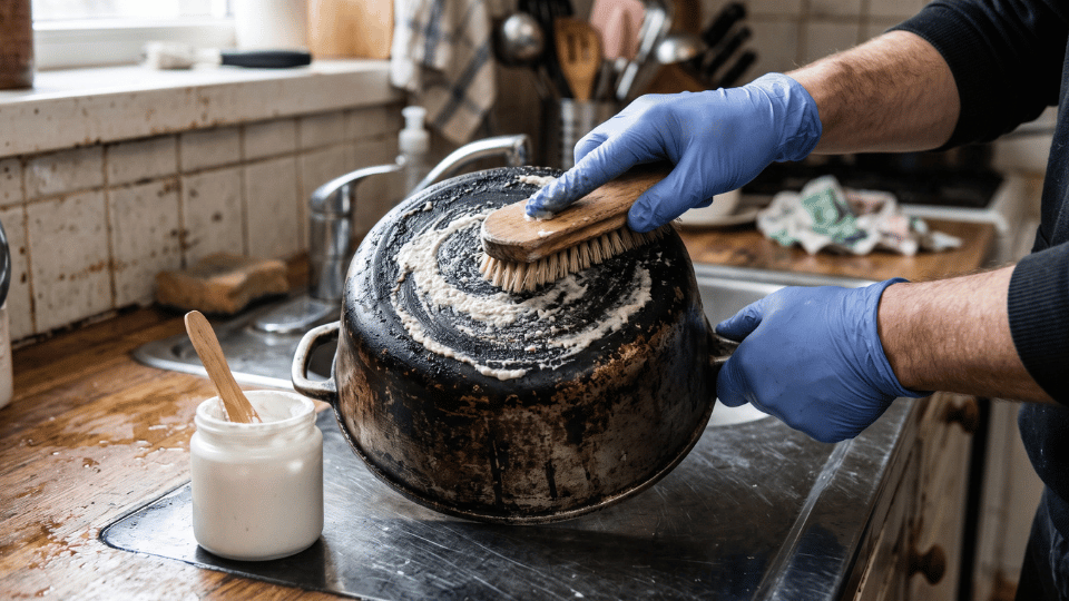 Cara Bikin Pasta Pembersih Pantat Panci Gosong Pakai Bahan Rumahan
