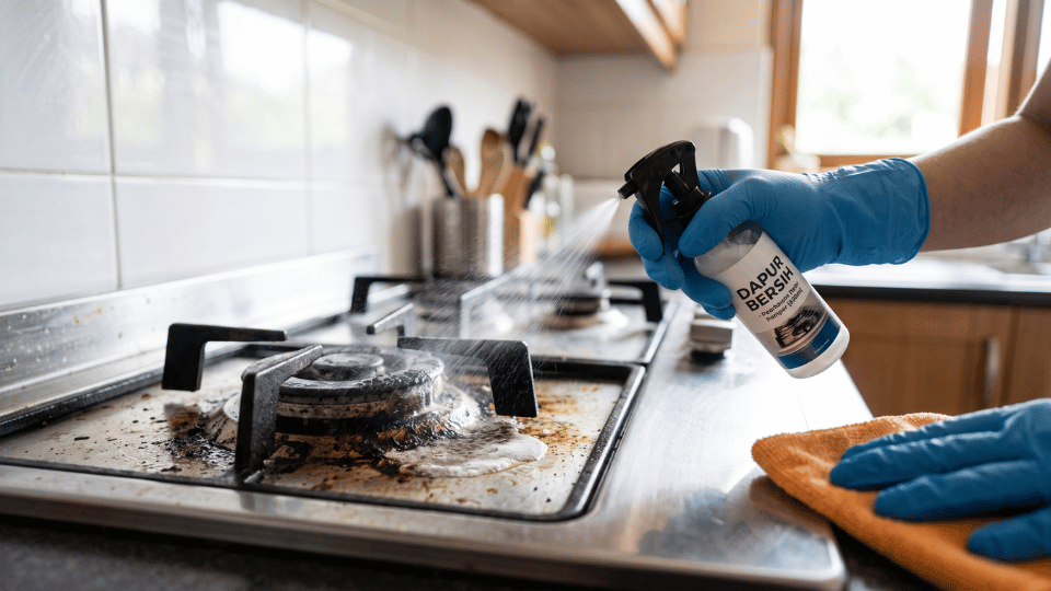 Cara Bikin Produk Degreaser Pembersih Minyak Gosong untuk Dapur Restoran
