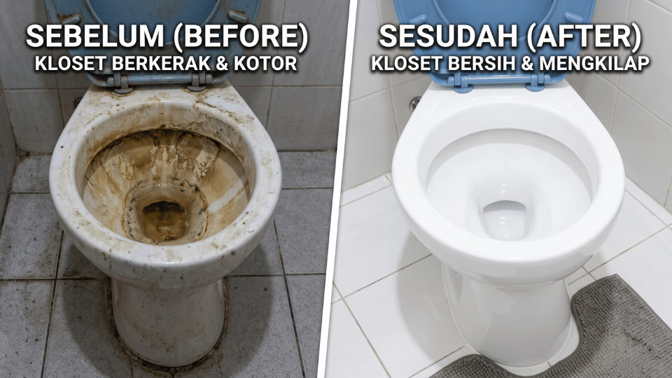 Cara Racik Pembersih Kerak Kloset Membandel Tanpa Bikin Nat Keramik Rusak