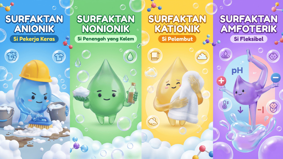 Mengenal Jenis-Jenis Surfaktan yang Sering Digunakan dalam Formulasi Deterjen